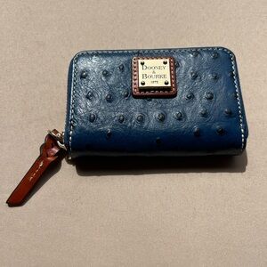 Dooney & Bourke ostrich zip around card wallet